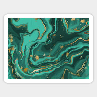 teal green marble, beautiful marble Sticker